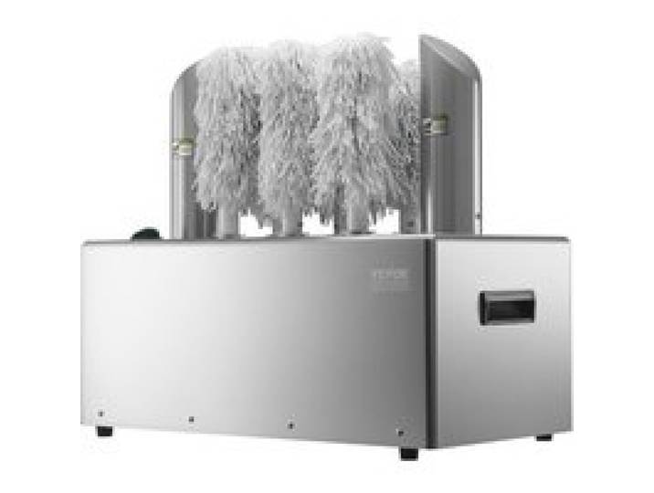 VEVOR Gläserpoliermaschine Weinglas-Poliermaschine mit 8 Polierköpfen, 660 Tassen/h, elektrischer kommerzieller Glaspolierer für Sektgläser, Bierkrüge, Becher, perfekt für Bar, Restaurant