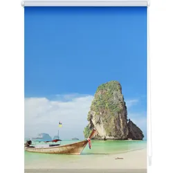 Lichtblick Rollo Klemmfix, ohne Bohren, blickdicht, Thailand - Bunt