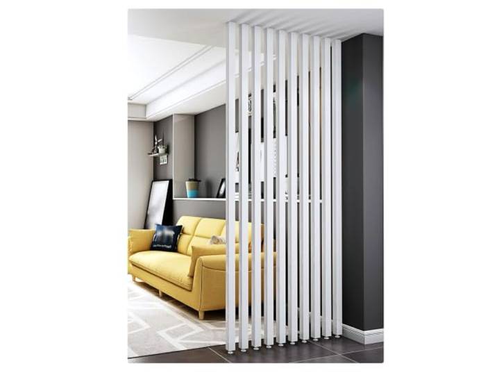ZHENGQIAN Raumteiler weiß,freistehende Aluminiumlegierung lamellen Innendekoration,raumteiler paravent,170 cm hoher Raumteiler,für Eingang, Restaurant, Büro, Dekoration