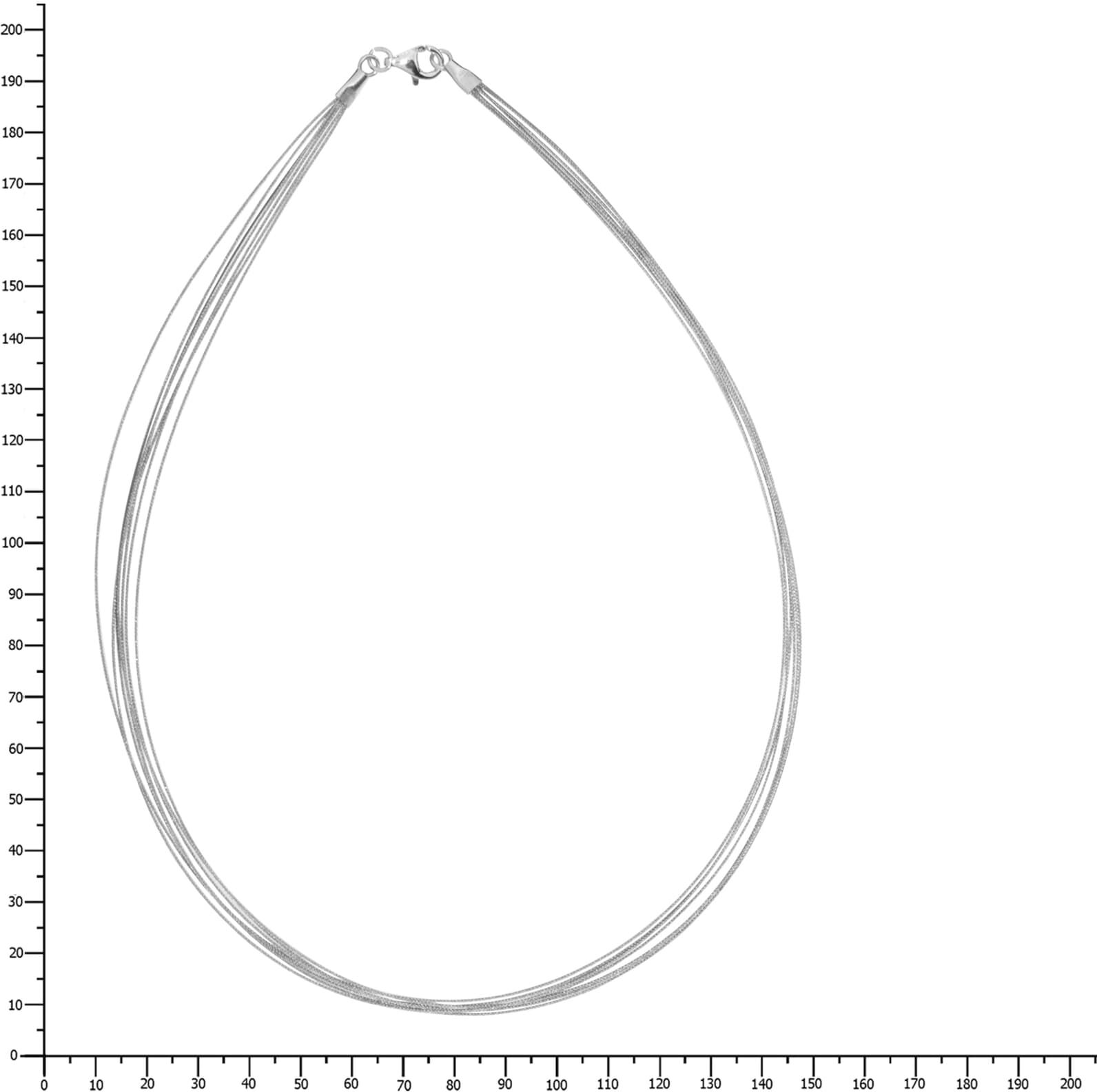 Halsreif OSTSEE-SCHMUCK "- Edelstahl 7-reihig - Edelstahl -" Gr. 42, grau (edelstahlfarben, grau, silberfarben), Halsketten, Damen, 42, Edelstahl, Halsreif