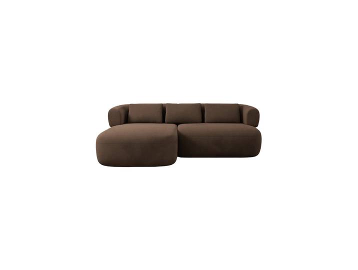 3-Sitzer Design Ecksofa Estro Samt Chocolat chosen by Bloomingloft