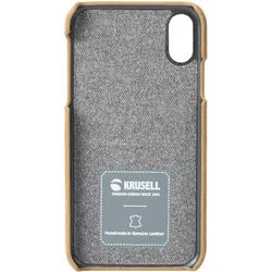 Krusell Broby Cover (Apple iPhone XS Max), Smartphone Hülle, Braun