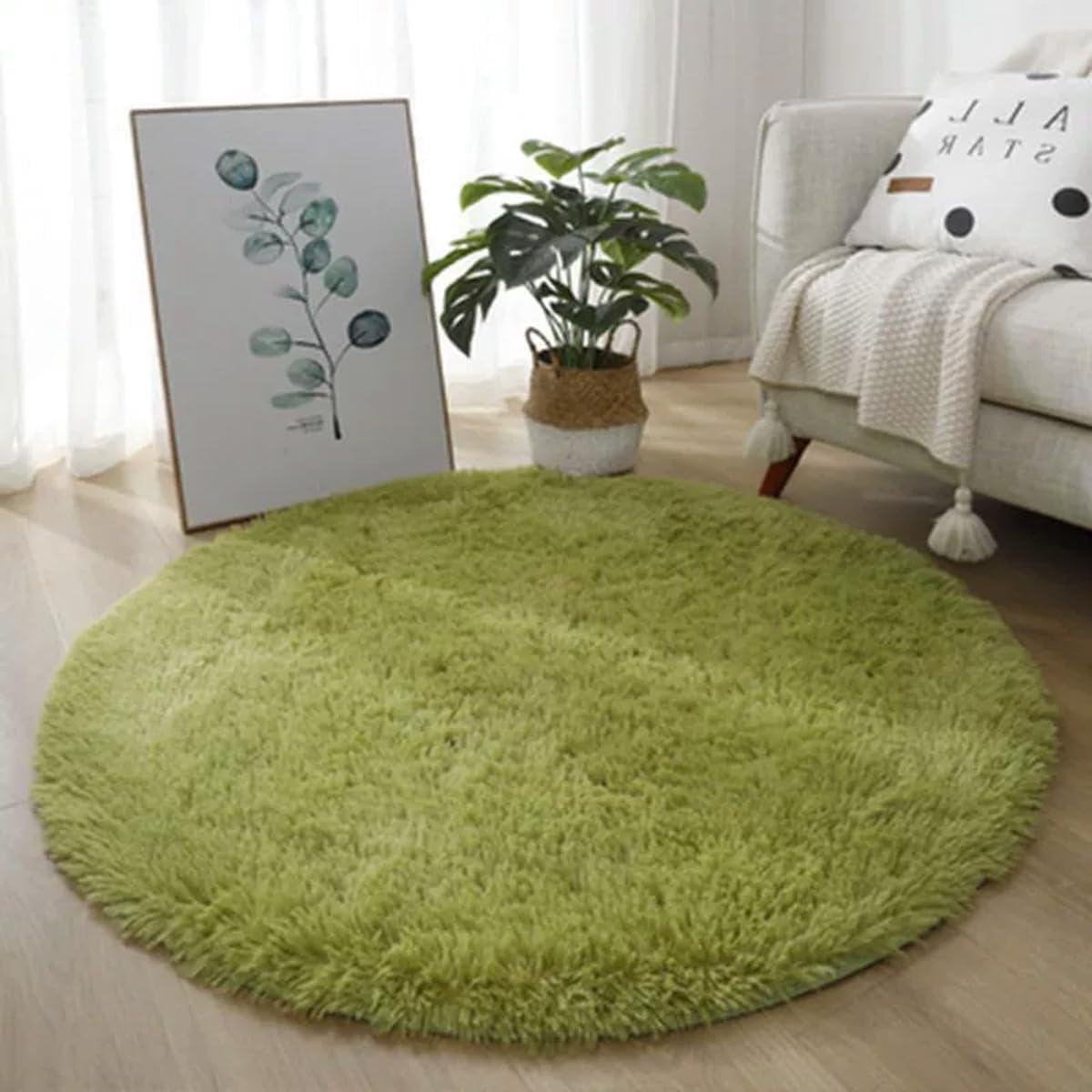 Groene badmat voor in de badkamer, machinewasbaar, 180 cm