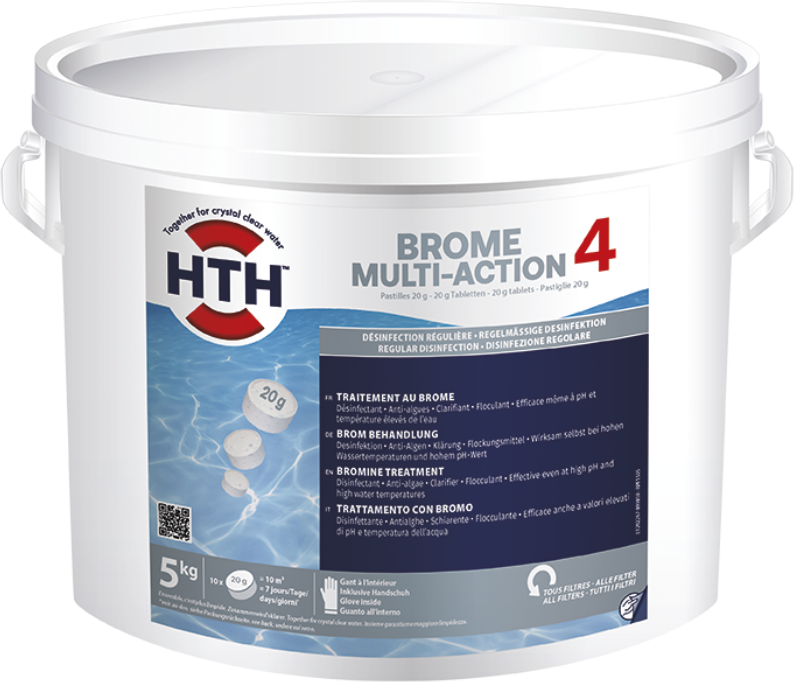Brome multifonction hth® BROME 4 Actions en pastilles 20 g