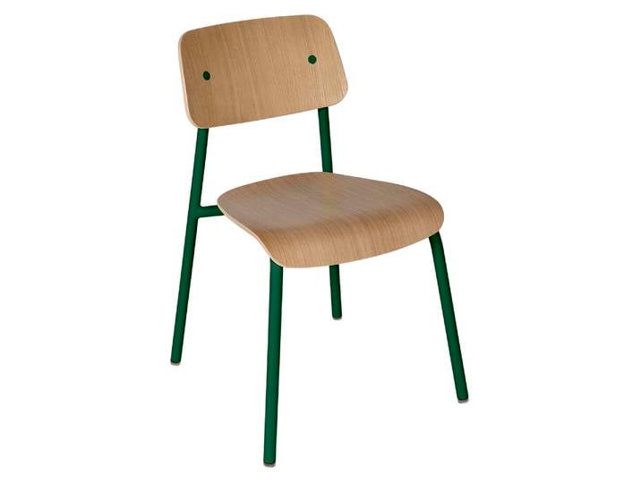 Stuhl, Eichenholz, Aluminiumgestell, 51,7×53,5×80,5 cm, Vielseitig, Klassisch/Modern
