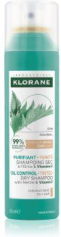 Klorane Nettle champô seco para cabelo castanho escuro e oleoso 150 ml. Nettle