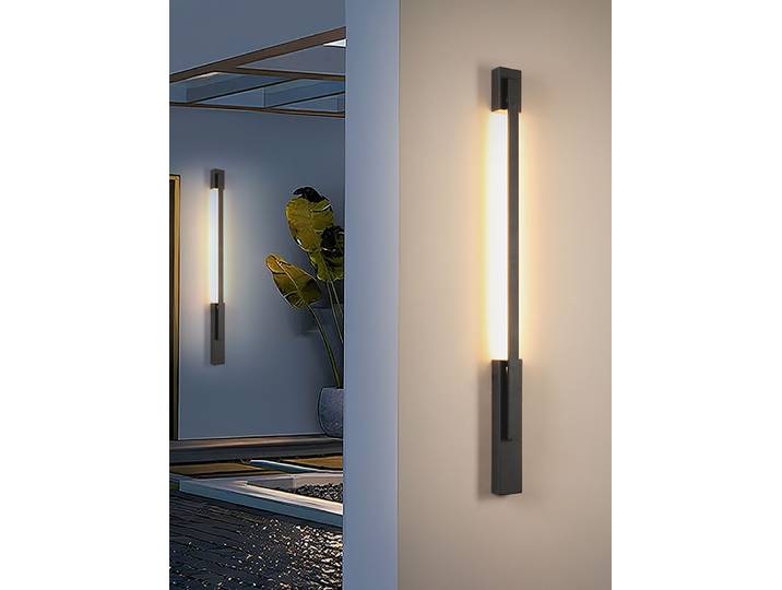 Lampe murale extérieure étanche à longue bande, luminaire d'éclairage mural pour jardin, porte et cour, lampe murale étanche IP65