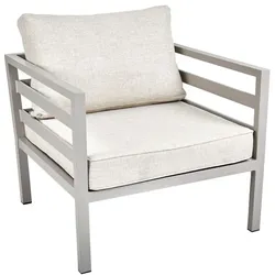 Brafab Lounge-Sessel Weldon Aluminium Braun Khaki