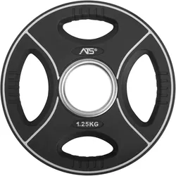 TRENDY SPORT ATS Premium Urethan Polyurethan-Hantelscheiben 50 mm schwarz 1,25 kg