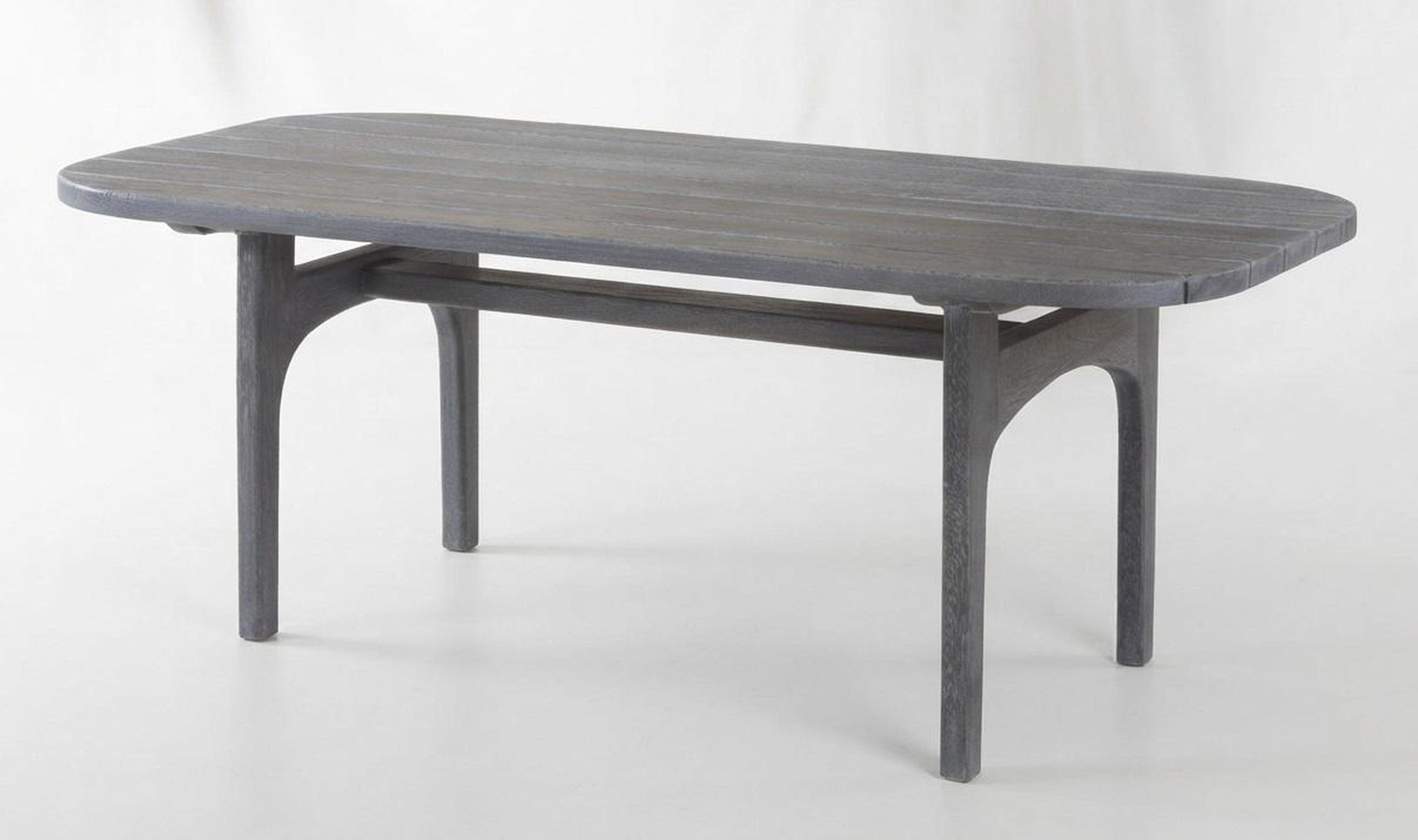 Schicker Grauer Gartentisch Designer Esstische Edle Holzmöbel