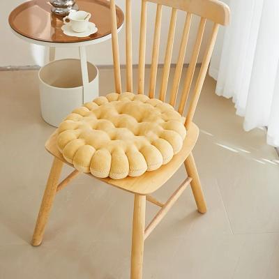Inspired Finds Biscuit Shaped Plush Cushion Soft Cookie Pillow Seat Pad gold