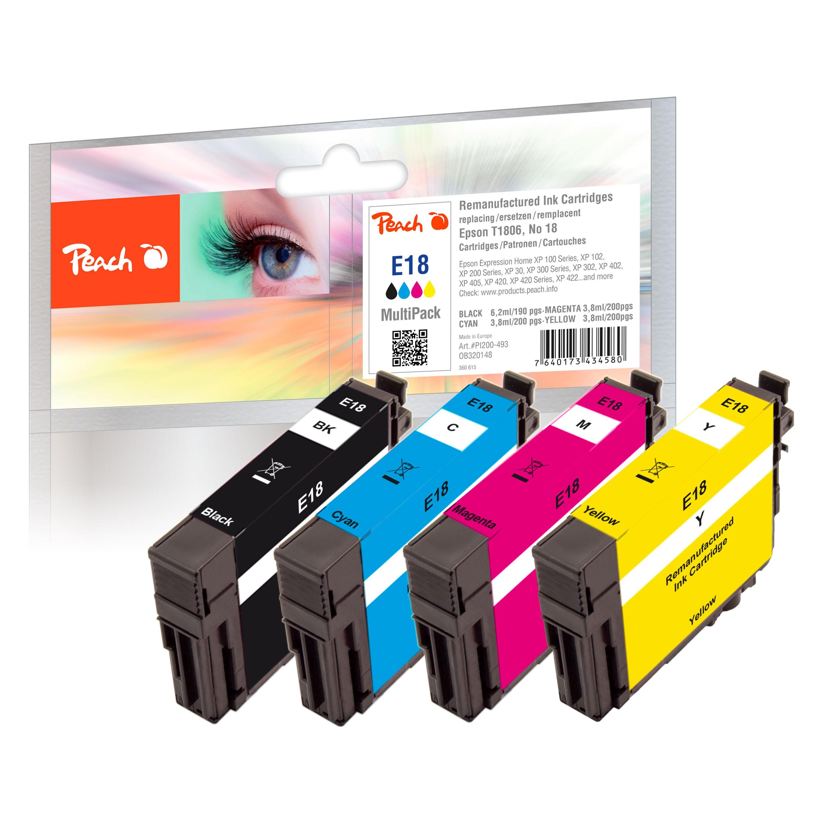 Peach Tinte Epson Nr. 18 (T1806) BK,C,M, Y (C, M, Y) (0F320148)