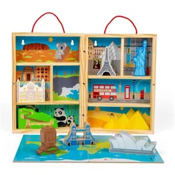 Bigjigs Reisespielset aus Holz, 10-tlg.