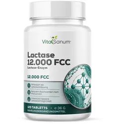 VitaSanum® Lactase 12.000 FCC – Lactase-Enzym – 1 Tablette Tagesportion