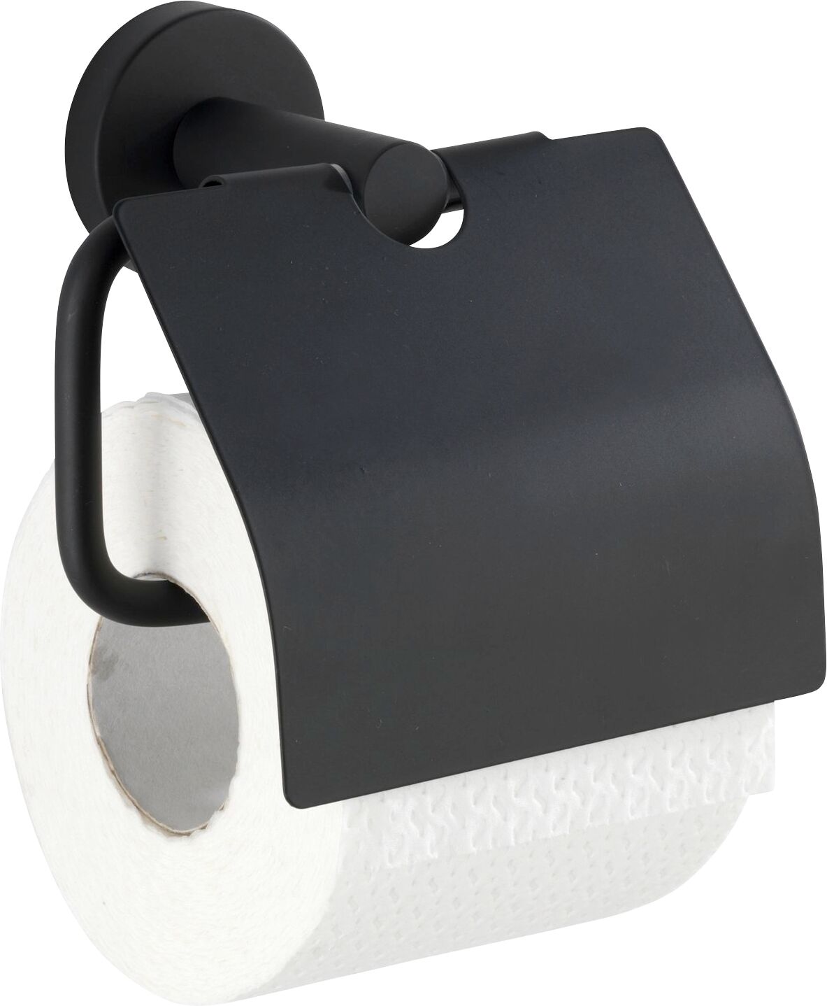 Toilettenpapierhalter WENKO "Bosio", silber (silberfarben), B:15cm H:13,5cm L:7cm, Edelstahl, Toilettenpapierhalter, Toilettenpapierhalter