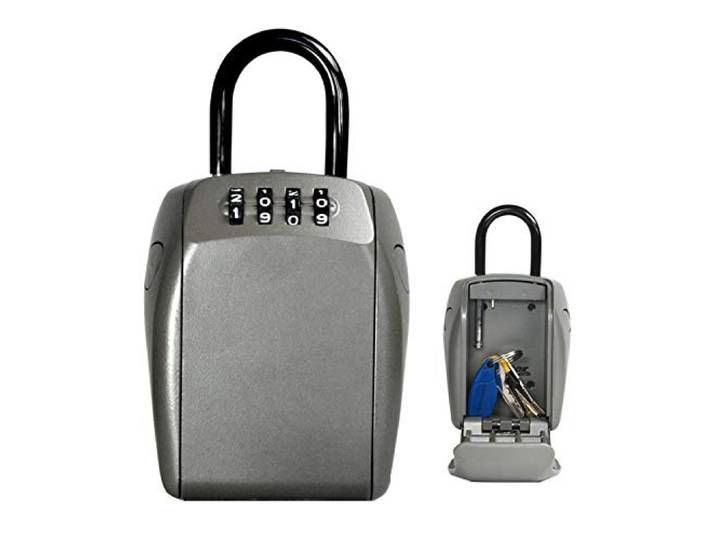 Master Lock Draagbare sleutelkluis [Extra veiligheid] [Weerbestendig - Buiten]- 5414EURD - Sleutelkast met beugel