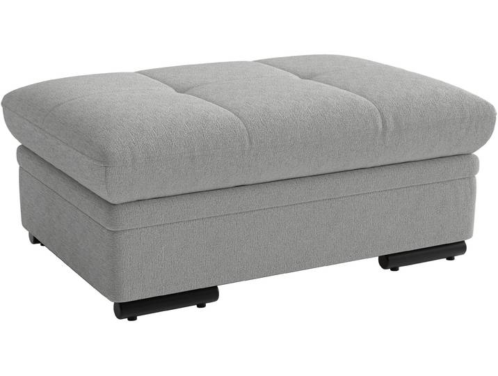 Polsterhocker SIT & MORE Viola, B: 102 cm , grau (silber), B:102cm H:43cm T:68cm, 100% Polyester, Hocker, Polsterhocker, mit praktischen Stauraum