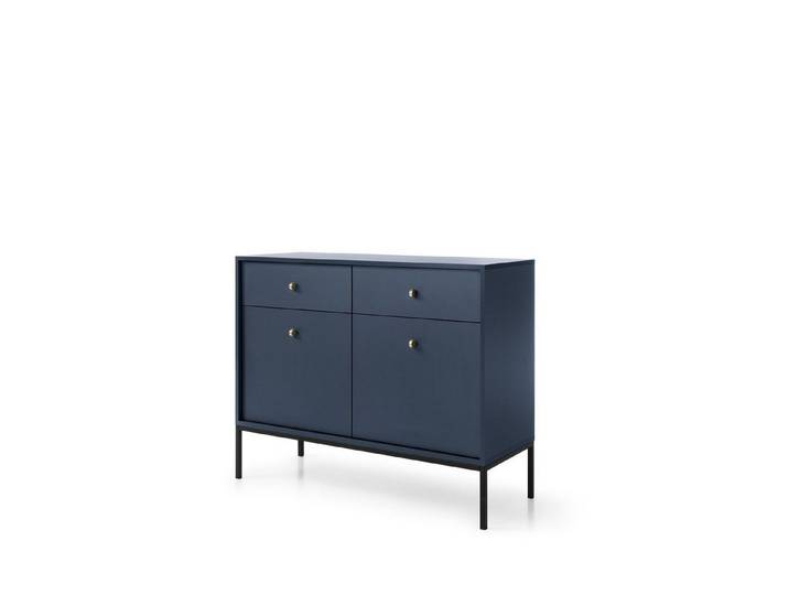 Compleo Kommode Kommode Alessia, Breite 104cm, mit 2 Schubladen, 2 Türen, Wohnzimmer