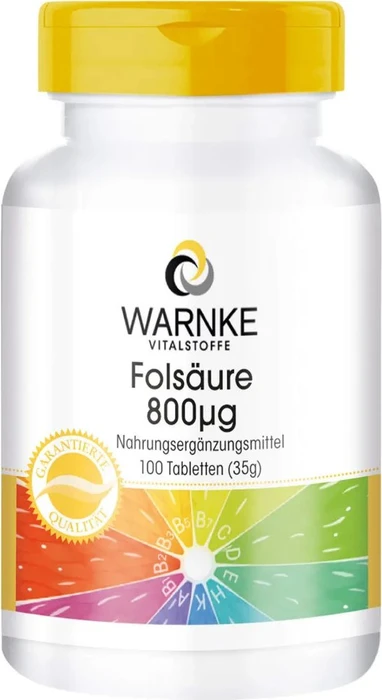 Folsäure 800 Microgramm Tabletten 100 St