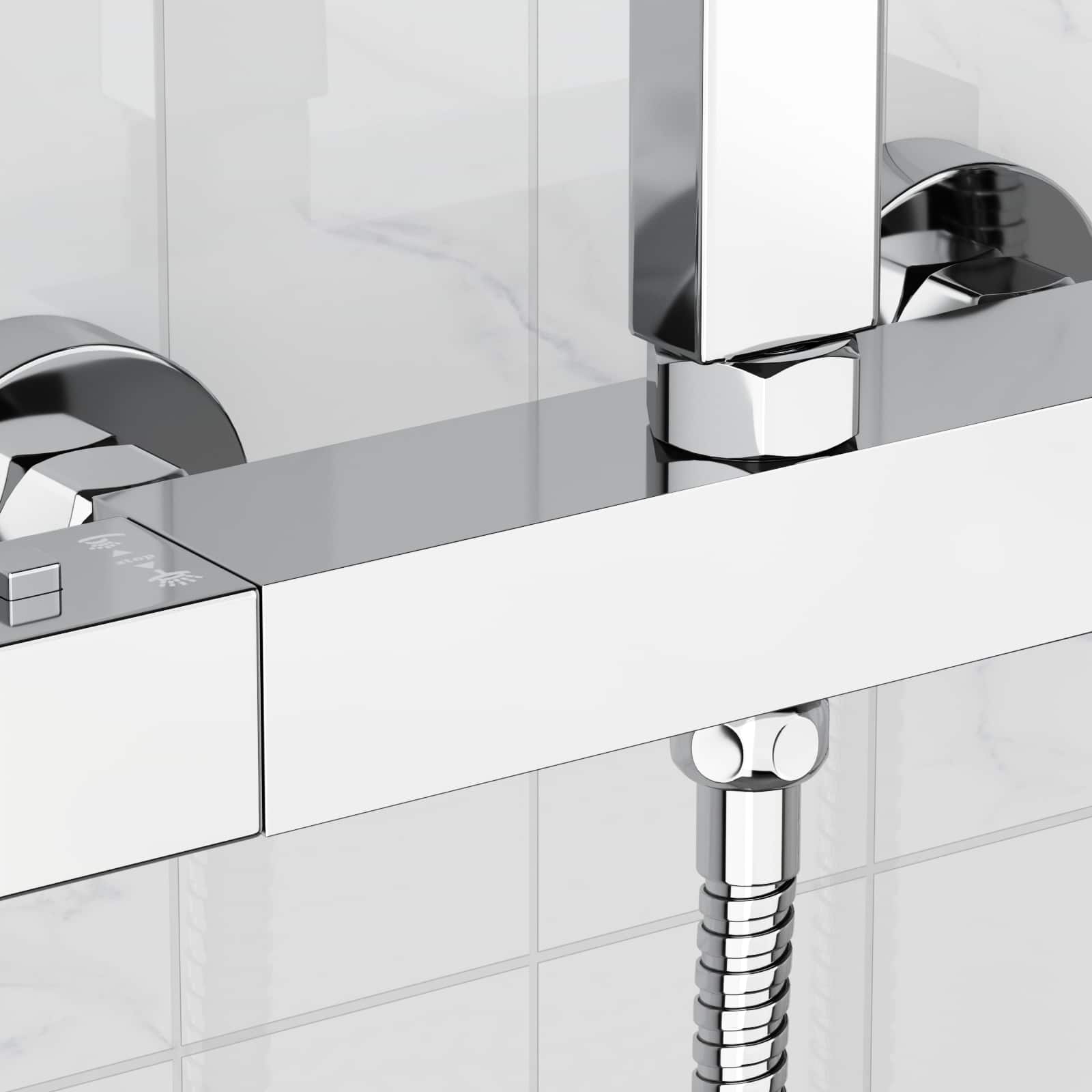 vidaXL Mélangeur de douche thermostatique Acier Inoxydable 201