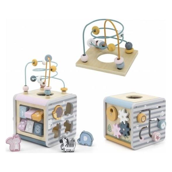 Viga Toys Holzpädagogischer Aktivitätswürfel PolarB Viga (44030)