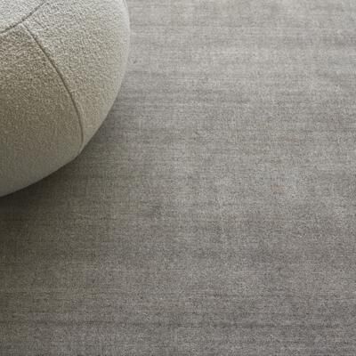EXQUISITE RUGS Sanctuary Hand-loomed Bamboo Silk/Wool Dark Taupe Area Rug.