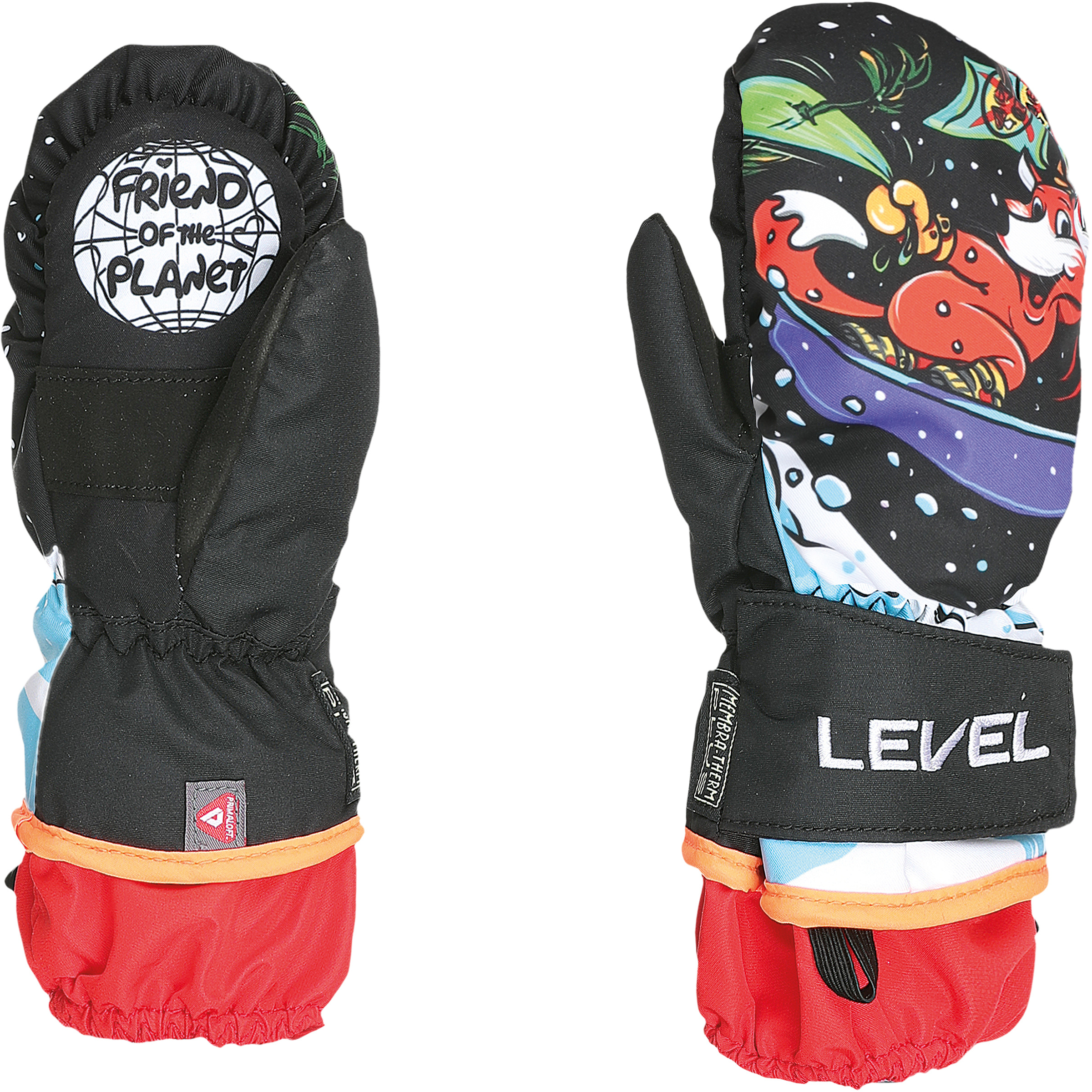 Level Animal Rec Kinder Skihandschuhe schwarz Größe XS Freeride | Skifahren | Lifestyle | Splitboard Winddicht Wasserabweisend