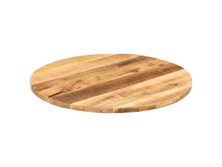 KLGBNCVE Tischplatte Rund 80 cm Massives Mangoholz Rustikales Design, Vielseitig Kombinierbar, Leicht Zu Reinigen, Einzigartige Holzmaserung