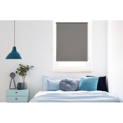 Seitenzugrollo MYDECO "Win" Gr. 1, grau (grau, weiß), B:100cm H:160cm, Polyester, Rollos, Seitenzugrollo, bis Breite 120cm
