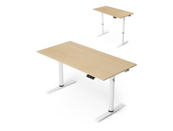 Arozzi Arena Nordico elektrischer Steh Tisch Helles Birkenholz