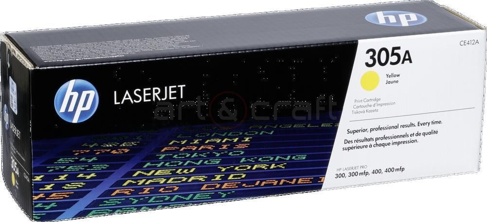 HP 305A tonercartridge geel CE412A