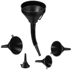 Relaxdays Trichter Set mit Schlauch Schwarz