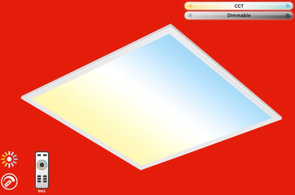 BRILONER LEUCHTEN LED Panel "Piatto", weiß, Leuchten, LED Panels