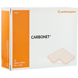 Carbonet 10x10 cm geruchsabsorbierende Wundauflagen 10 St