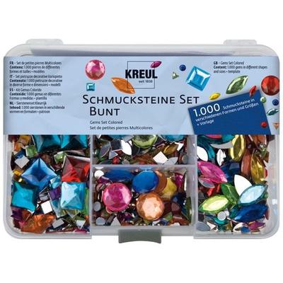 KREUL Schmucksteine Set Bunt, 1000 Stück