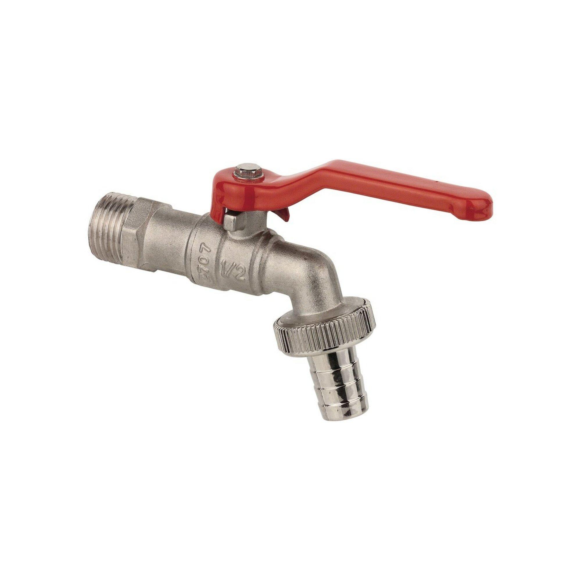 KIRCHHOFF MS Kugel-Auslaufhahn, ve vernickelt, 1/2"AG x 3/4"AG x 1/2"T (986188055)