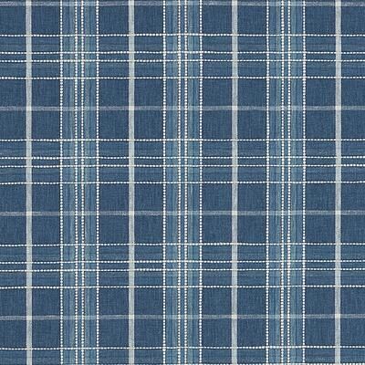 Barkley Plaid Blue Fabric by the Yard - Ballard Designs