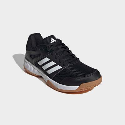 Hallenschuh ADIDAS PERFORMANCE "SPEEDCOURT IN", Damen, Gr. 37, schwarz-weiß (core schwarz, ftwr weiß, gum10), Synthetik, Textil, Schuhe Hallenschuh, geeignet für jeden Hallensport