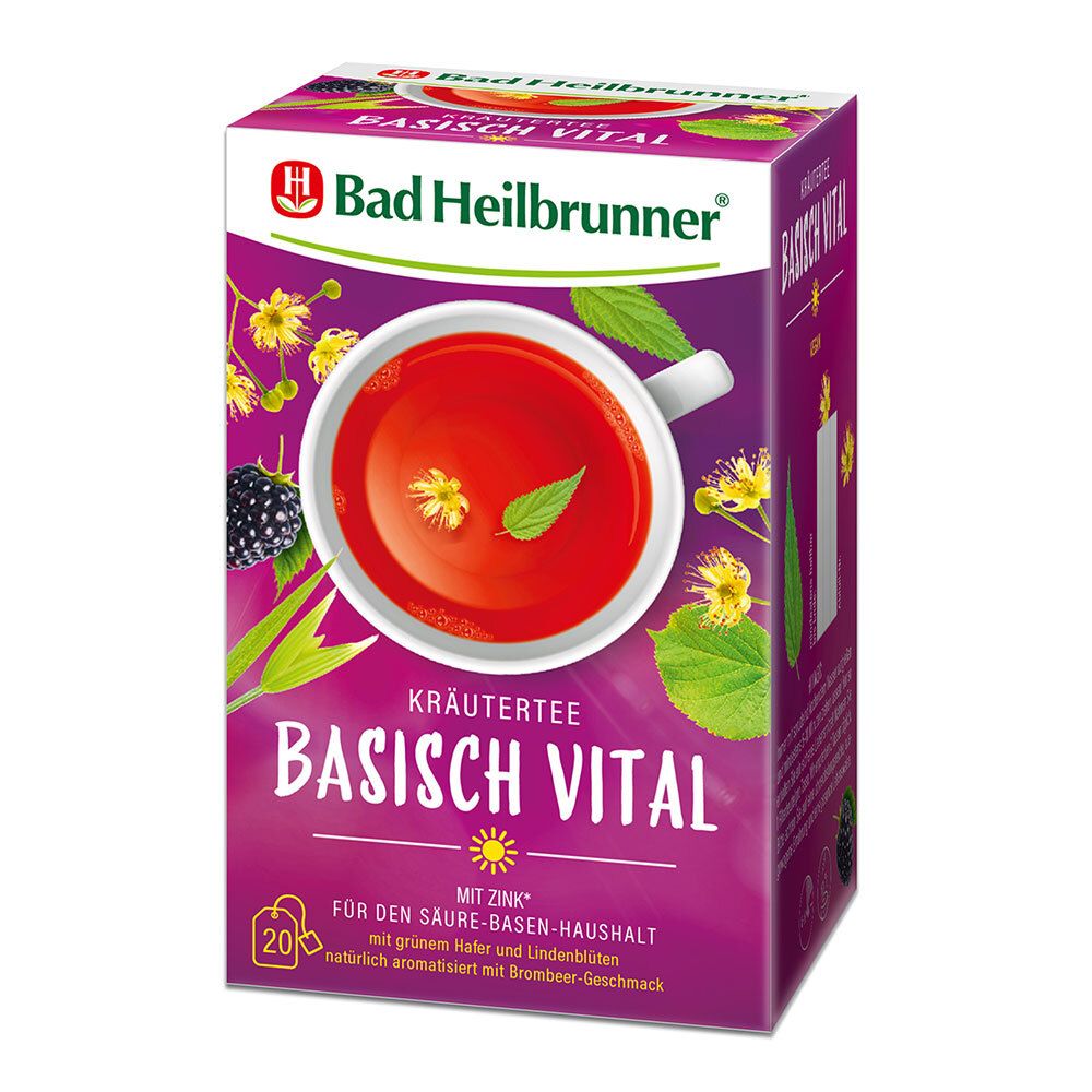 BAD Heilbrunner Basisch Vital Tee Filterbeutel 20x2 g