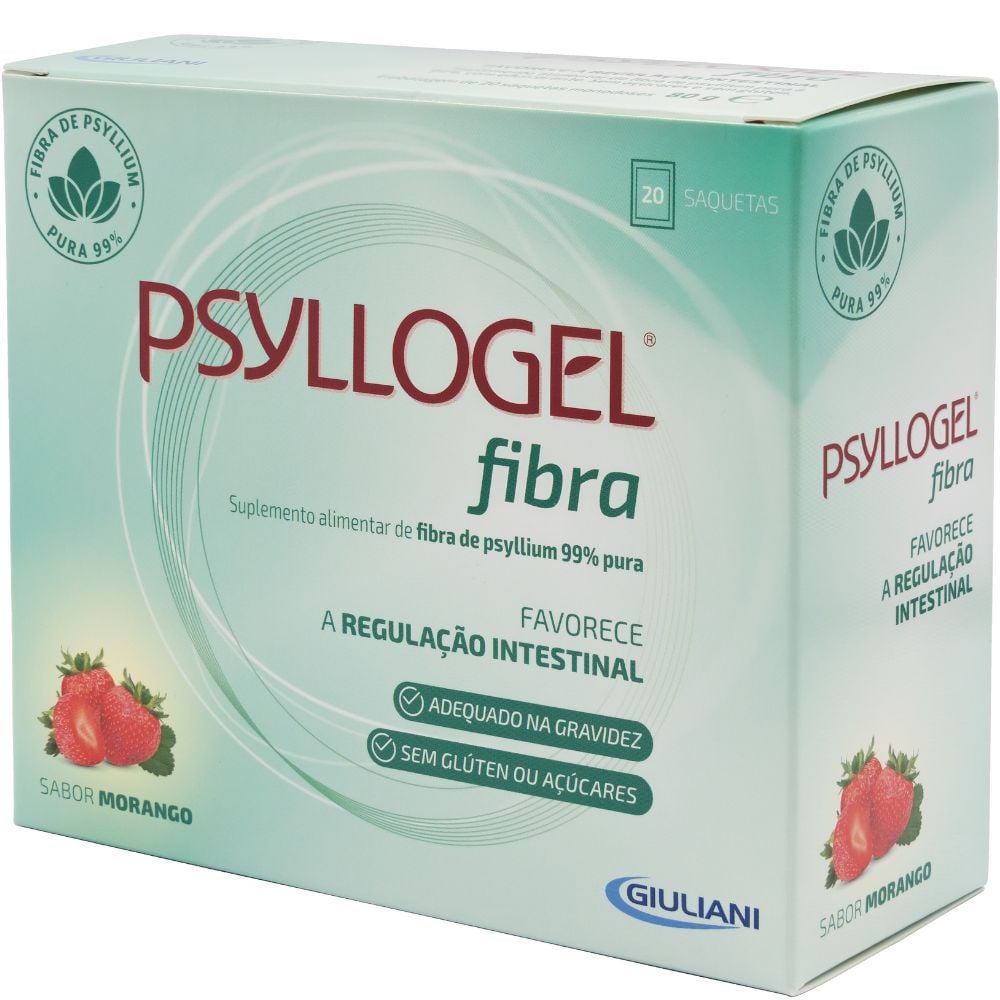 Psyllogel Fibra Sachets Food Supplement 20&nbsp;un. Strawberry