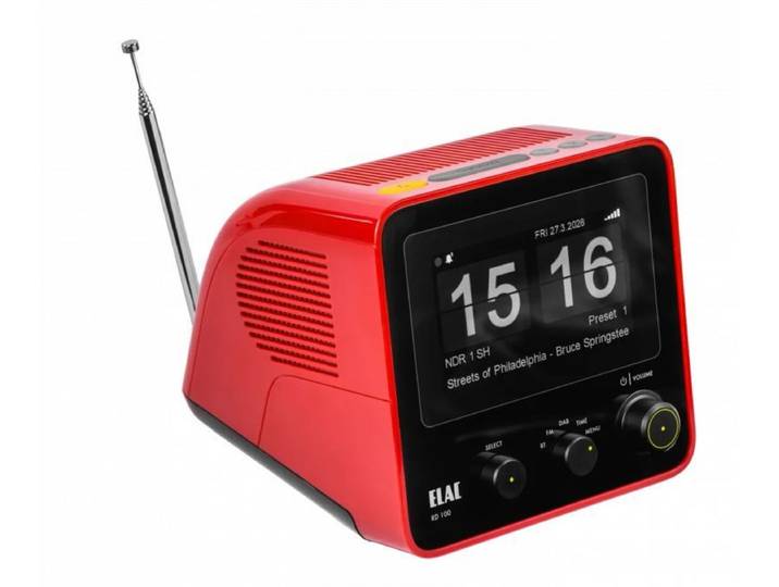 ELAC RD100 - Retro stereo DAB+ radio - FM Bluetooth - Rood