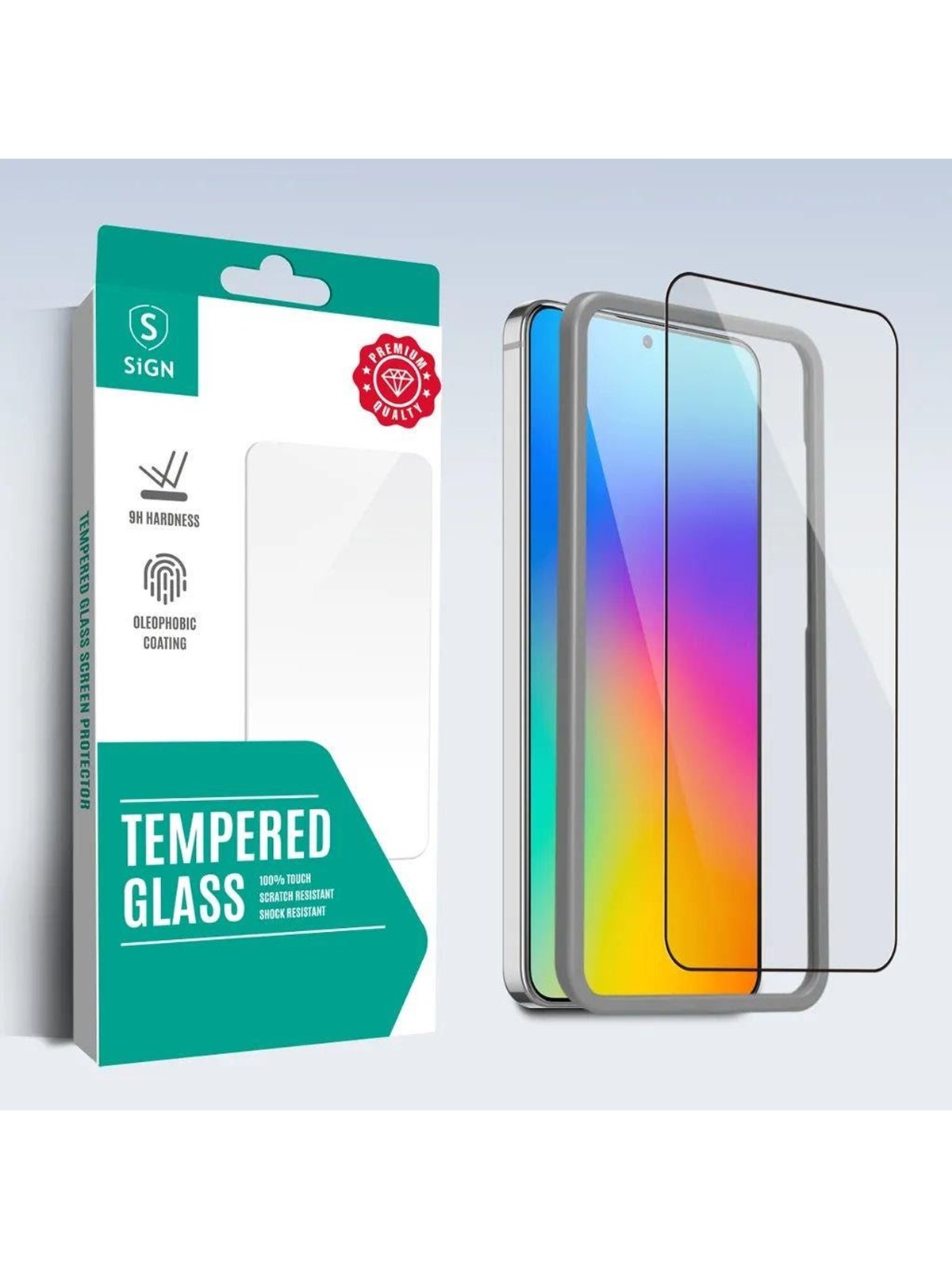 SiGN Full Coverage Screen Protector for Samsung Galaxy S25 Plus with Mounting Frame