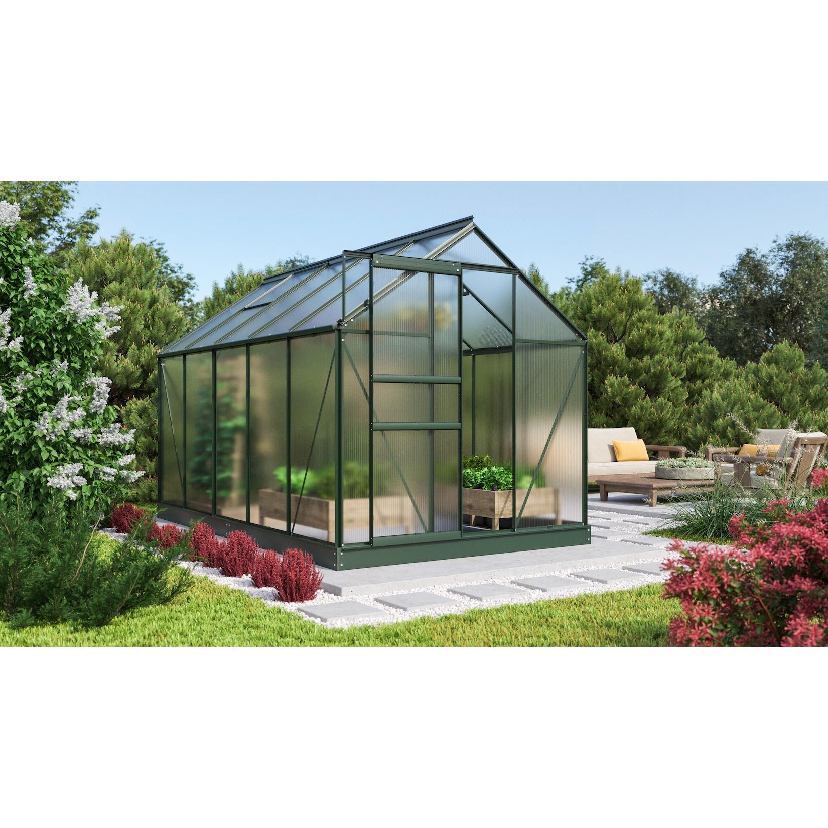 Comfort Edition Comet 6200 HKP4mm, smaragd inkl. Fundamentrahmen, automatischem Fensteröffner und Regenfallrohr-Set