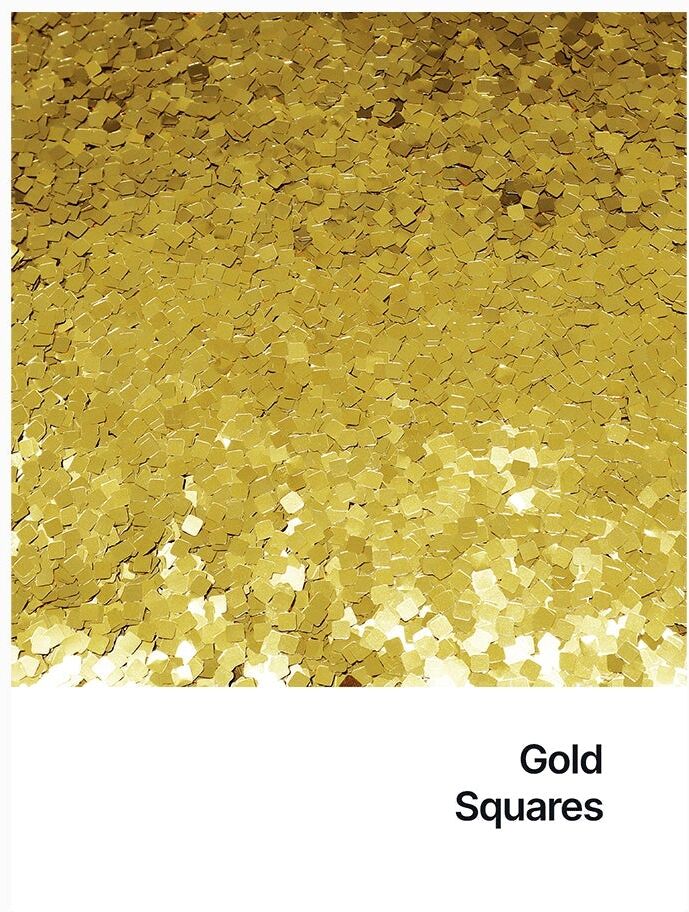Hemway Shaped Craft Glitter   Square   Epoxy Resin, DIY, Tumbler, Decoration - Gold - Shaped 50g
