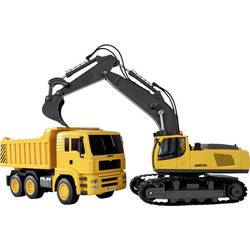 Amewi 1:18 Baufahrzeug Baufahrzeug, LKW mit Lichteffekt, inkl. Akku und Ladekabel 22713