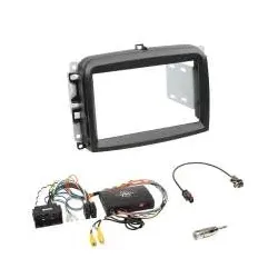 Fiat 500L ab 2014 Einbauset 2-DIN Doppel DIN Autoradio Radioblende schwarz + ...