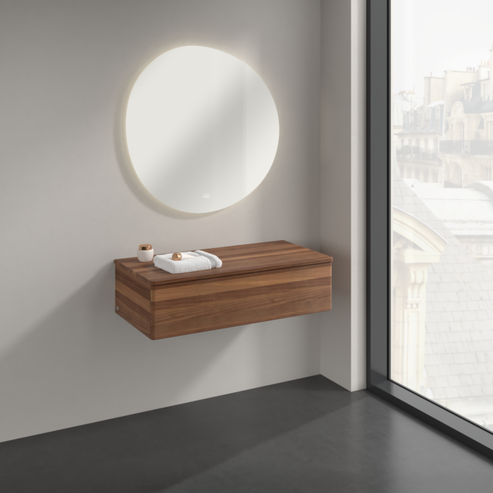 Villeroy und Boch Antao Sideboard K40002HM 100x26,8x50cm, Waschbeckenplattenfarbe warm walnut, warm walnut