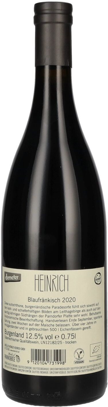 Weingut Heinrich Heinrich Blaufränkisch 2020 12,5% Vol. 0,75l