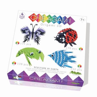 CREAGAMI - Origami 3D 4er Set Tiere 555 Teile