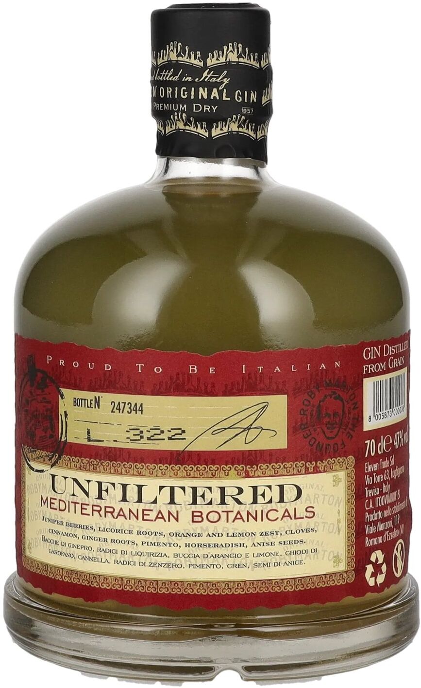 Roby Marton Gin Original Italian Premium Dry 47% Vol. 0,7l